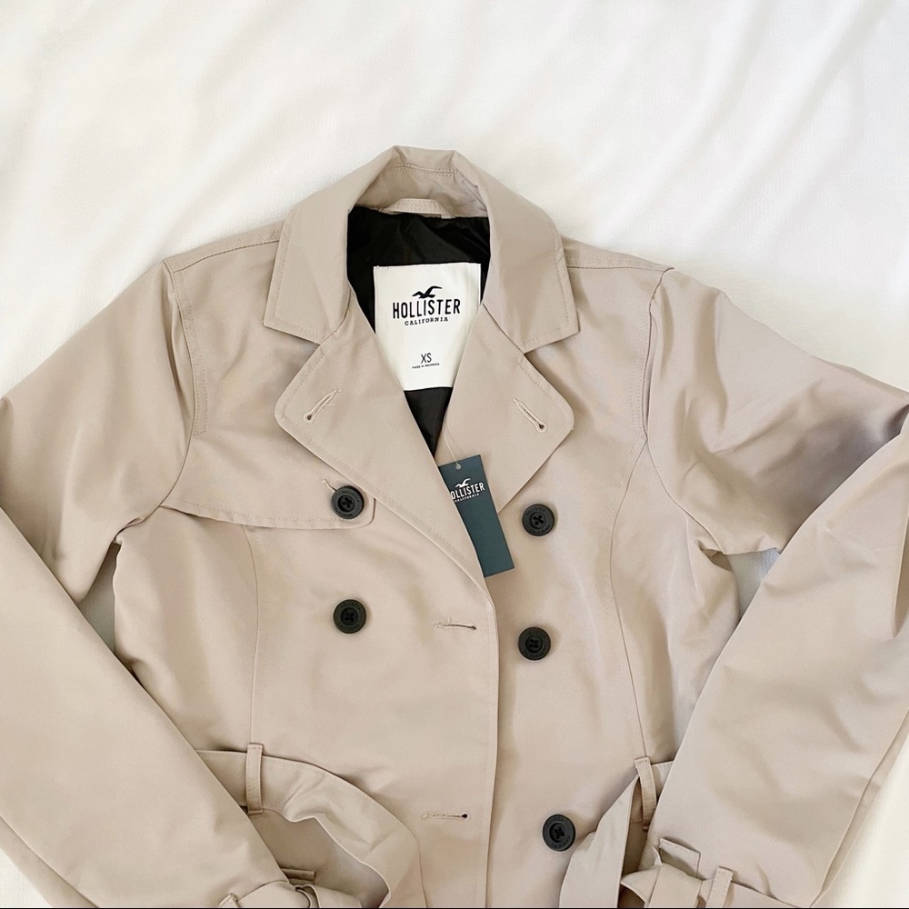 Hollister belted trench coat